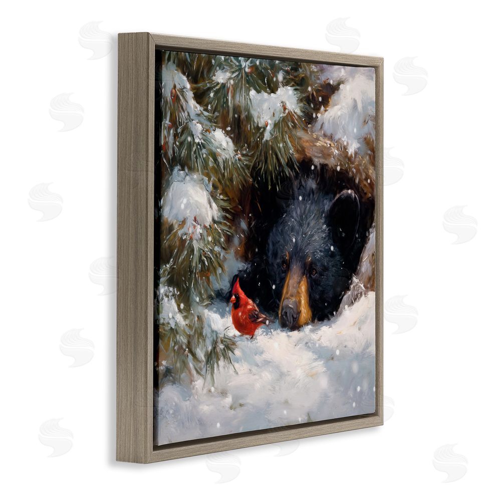 Tina LeCour Warm Watch From The Den Brown Floating Frame Canvas Wall Art Print