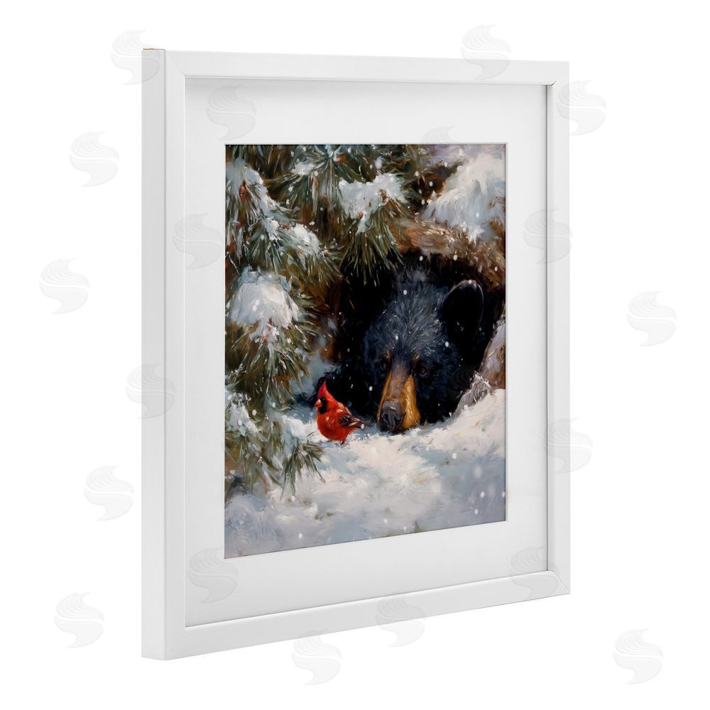 Tina LeCour Warm Watch From The Den White Framed Print Under Glass Wall Art
