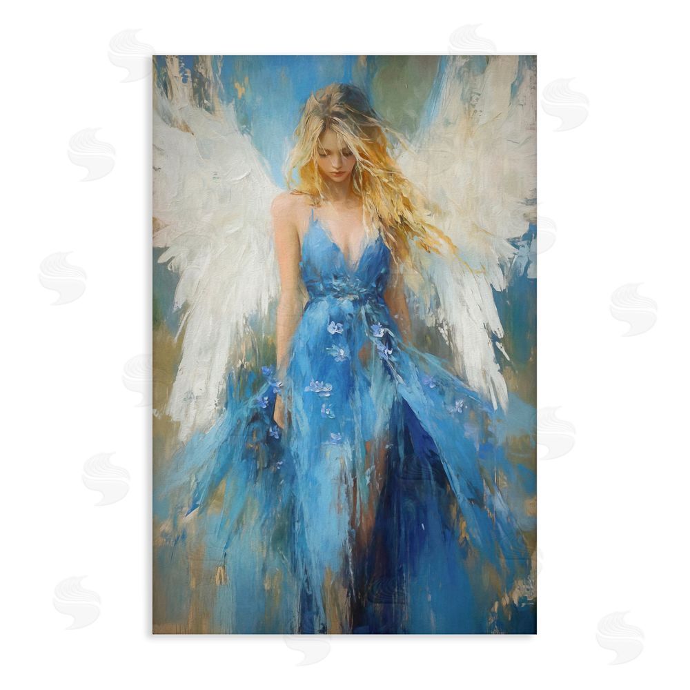 Tina LeCour Blue Flame of Hope Stretched Canvas Wall Art Print