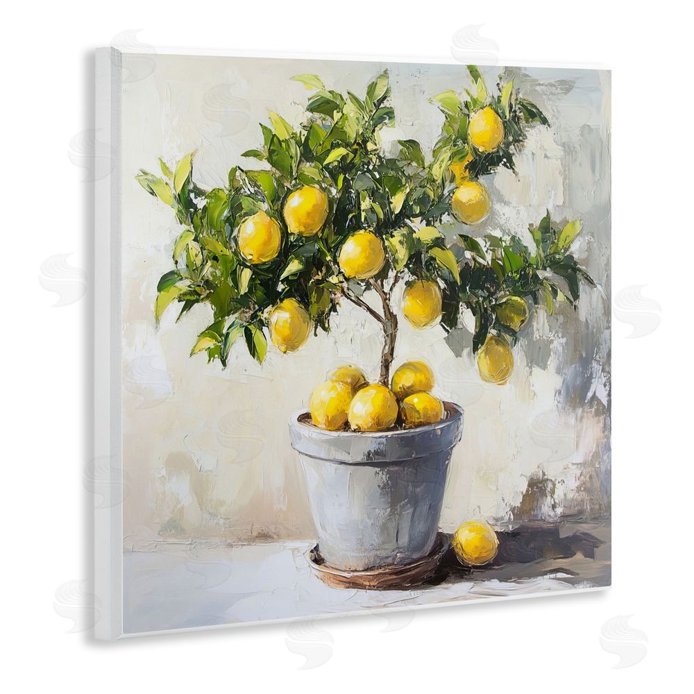 Tina LeCour Falling Lemon Tree Wooden Wall Plaque Art Print