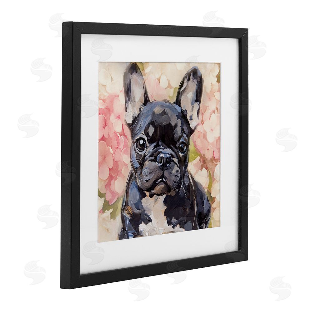 Tina LeCour Sweetest Little Bulldog Black Framed Print Under Glass Wall Art