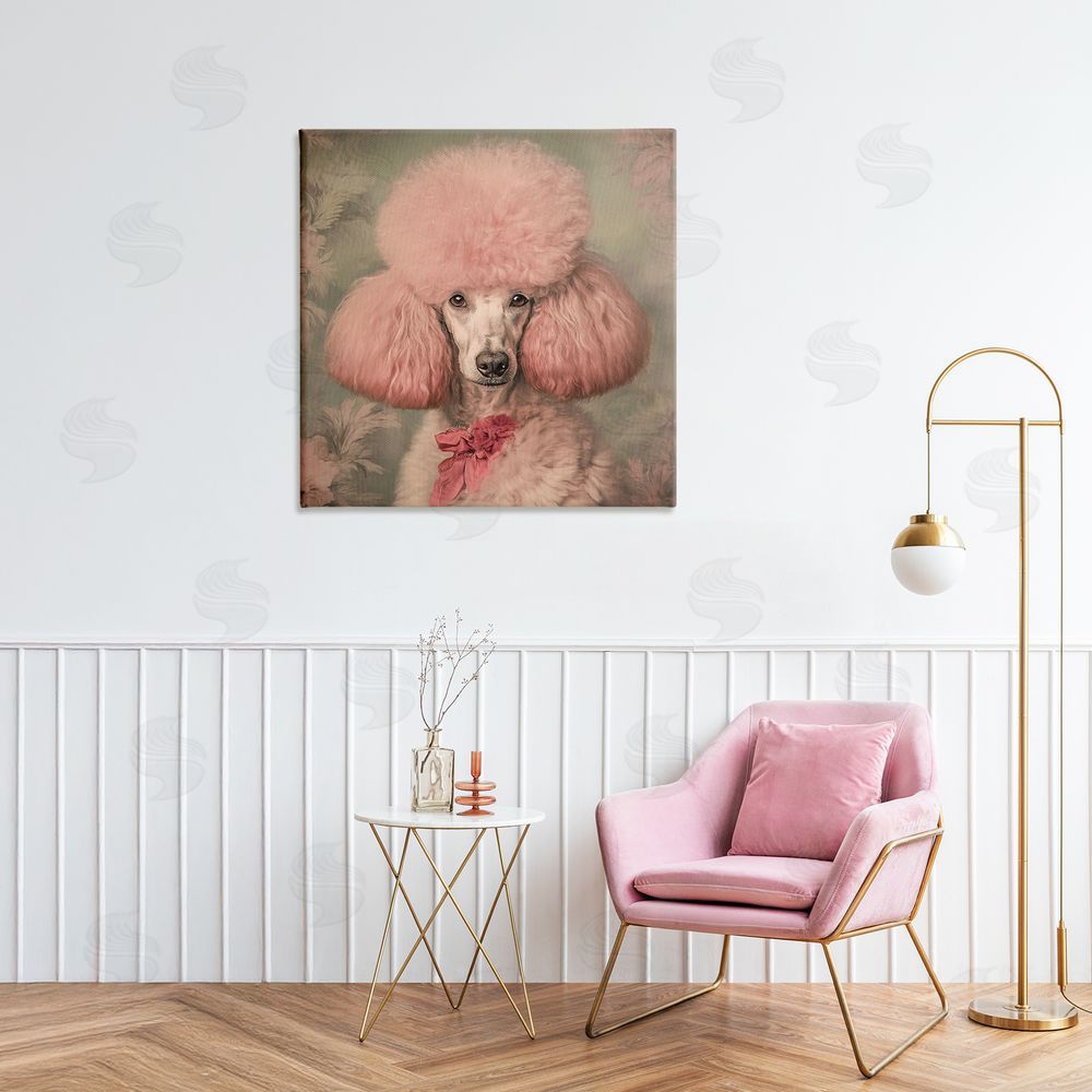 Tina LeCour Miss Baroness Blush Stretched Canvas Wall Art in Room