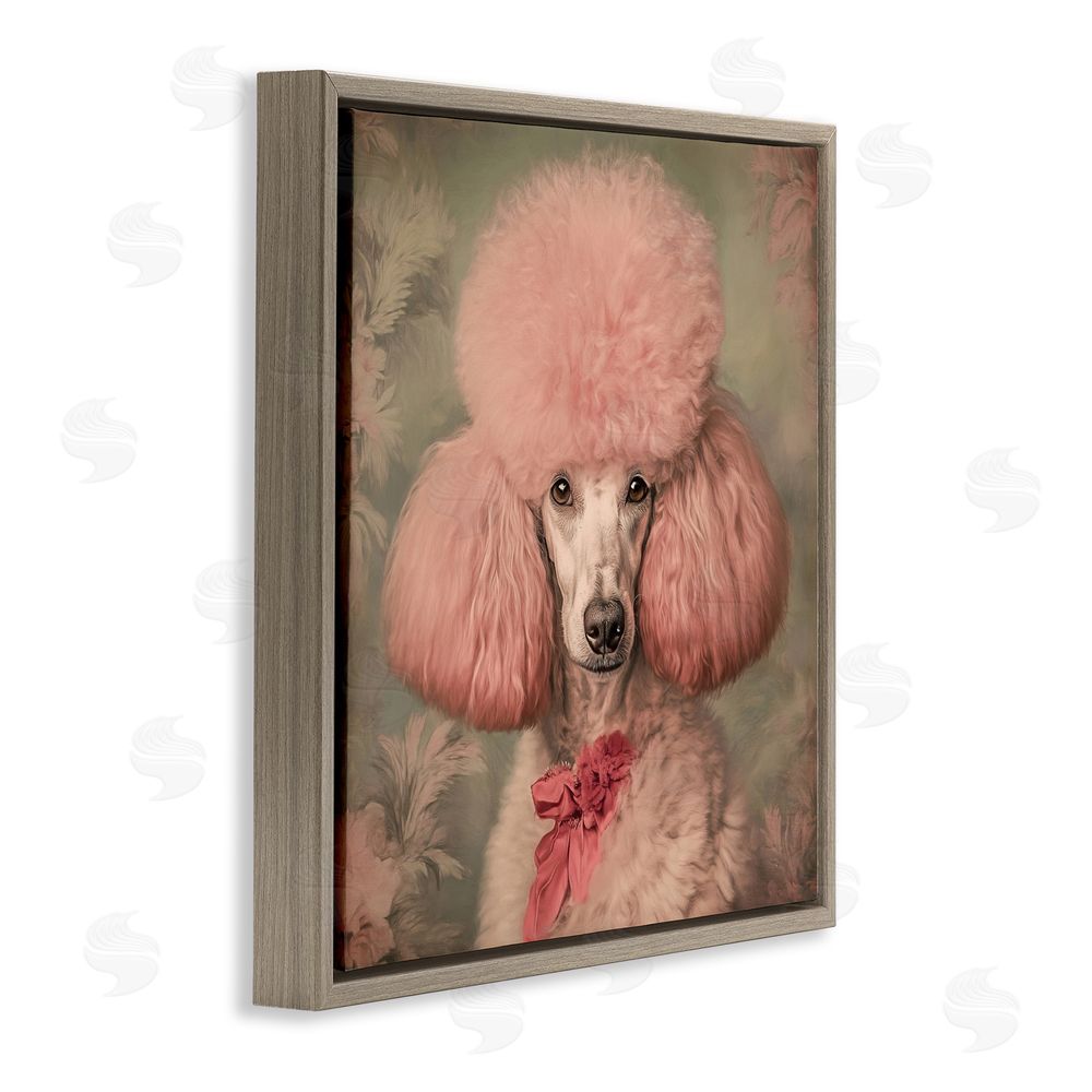 Tina LeCour Miss Baroness Blush Brown Floating Frame Canvas Wall Art