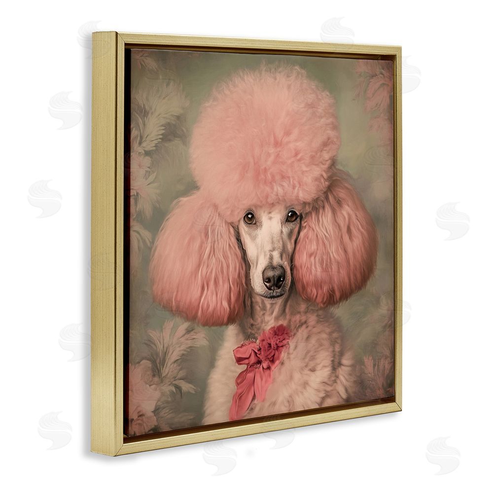 Tina LeCour Miss Baroness Blush Gold Floating Frame Canvas Wall Art