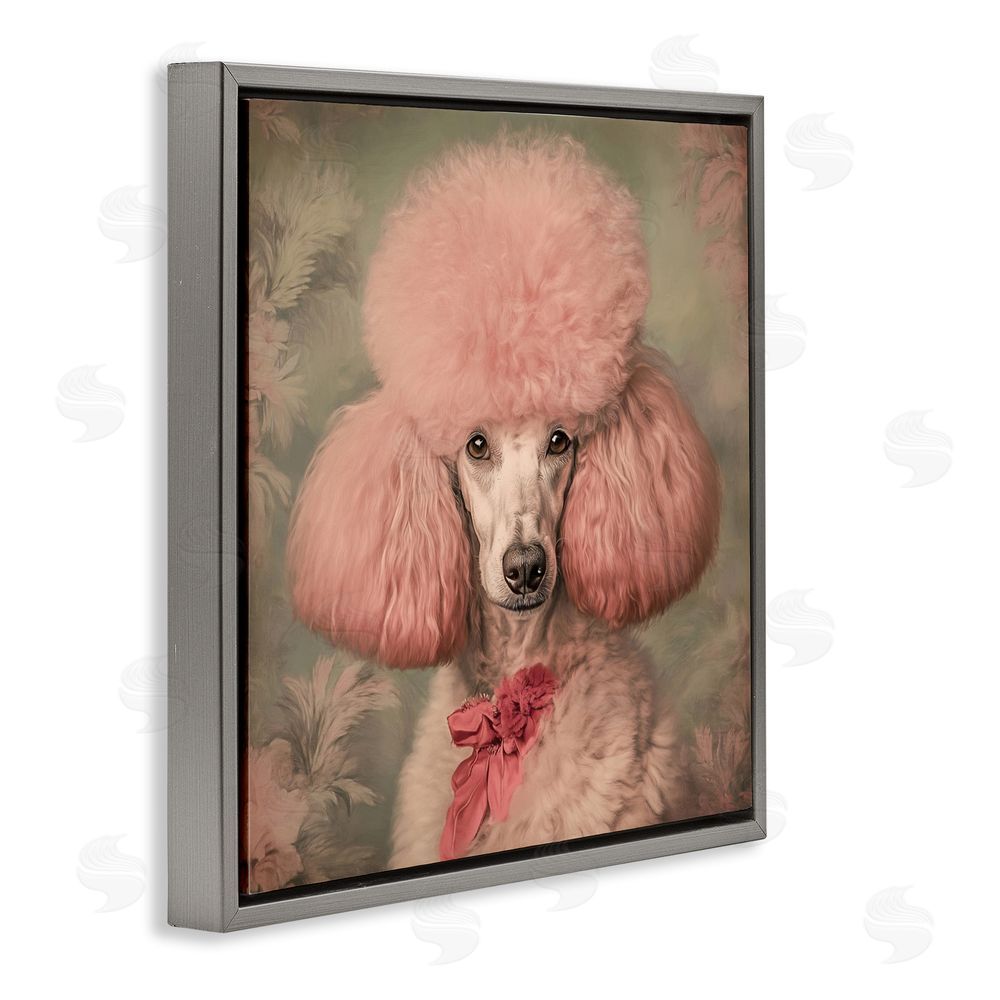 Tina LeCour Miss Baroness Blush Gray Floating Frame Canvas Wall Art