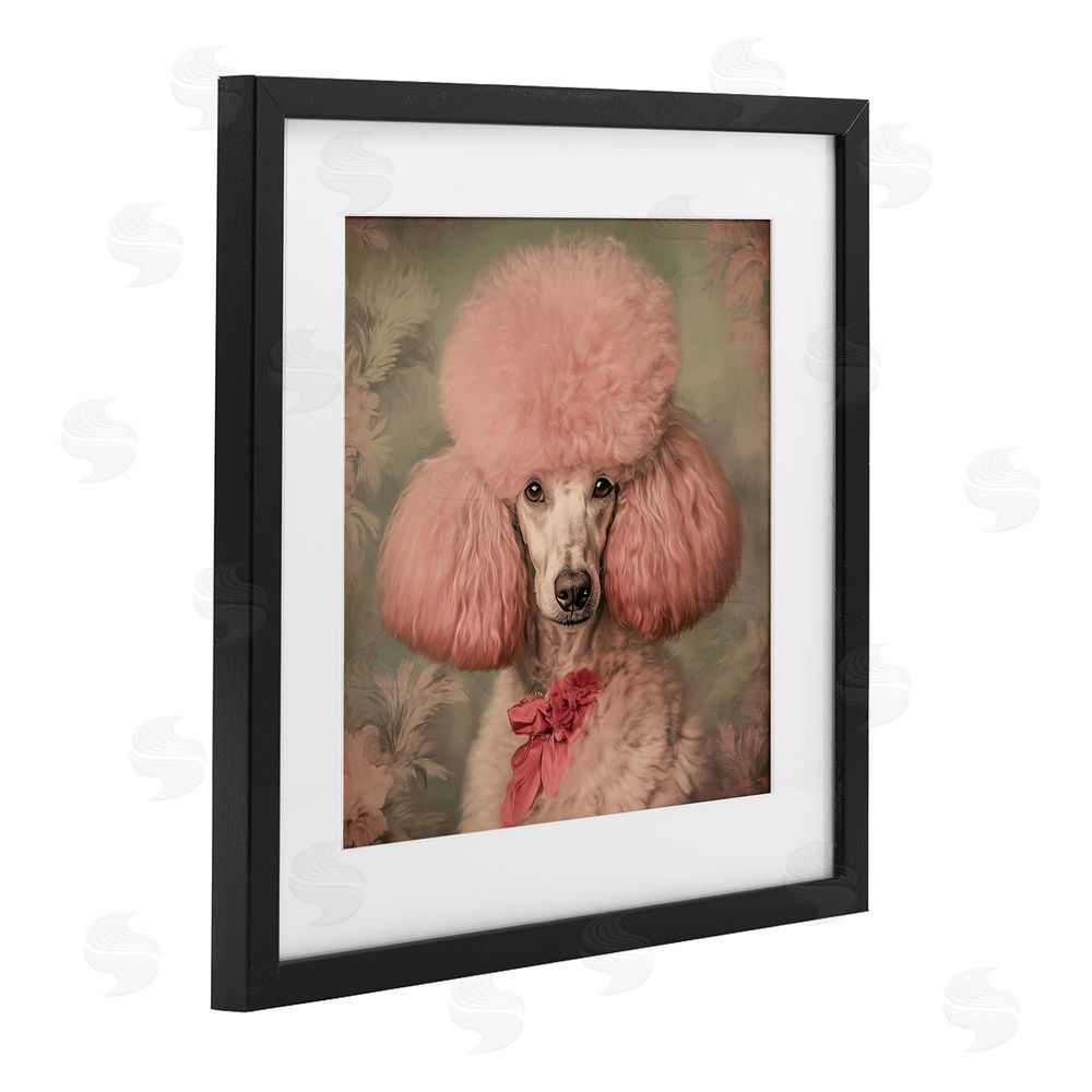 Tina LeCour Miss Baroness Blush Black Framed Print Under Glass with Mat Wall Art