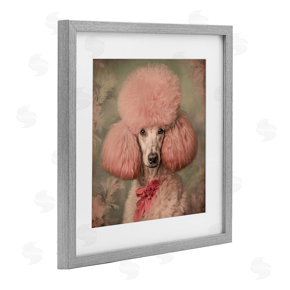 Tina LeCour Miss Baroness Blush Gray Framed Print Under Glass with Mat Wall Art