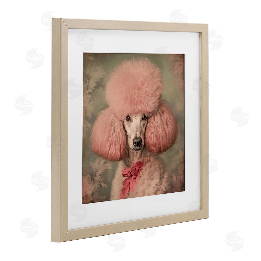 Tina LeCour Miss Baroness Blush Brown Framed Print Under Glass with Mat Wall Art