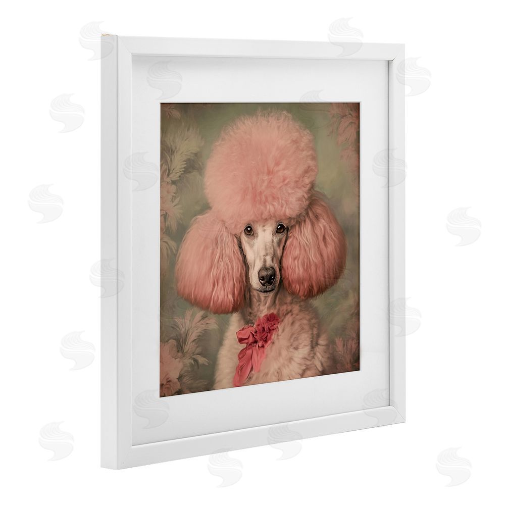 Tina LeCour Miss Baroness Blush White Framed Print Under Glass with Mat Wall Art