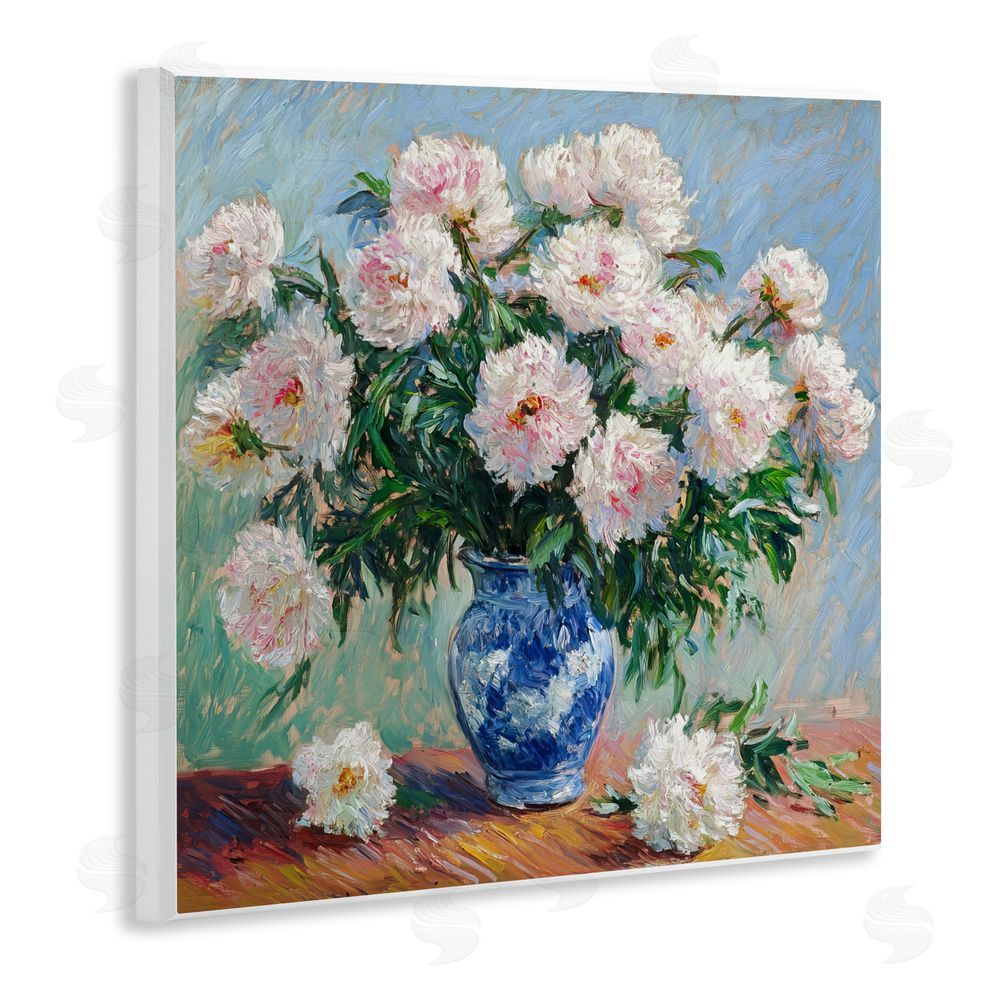 Tina LeCour Peonies in Blue Vase Wall Plaque Art Print
