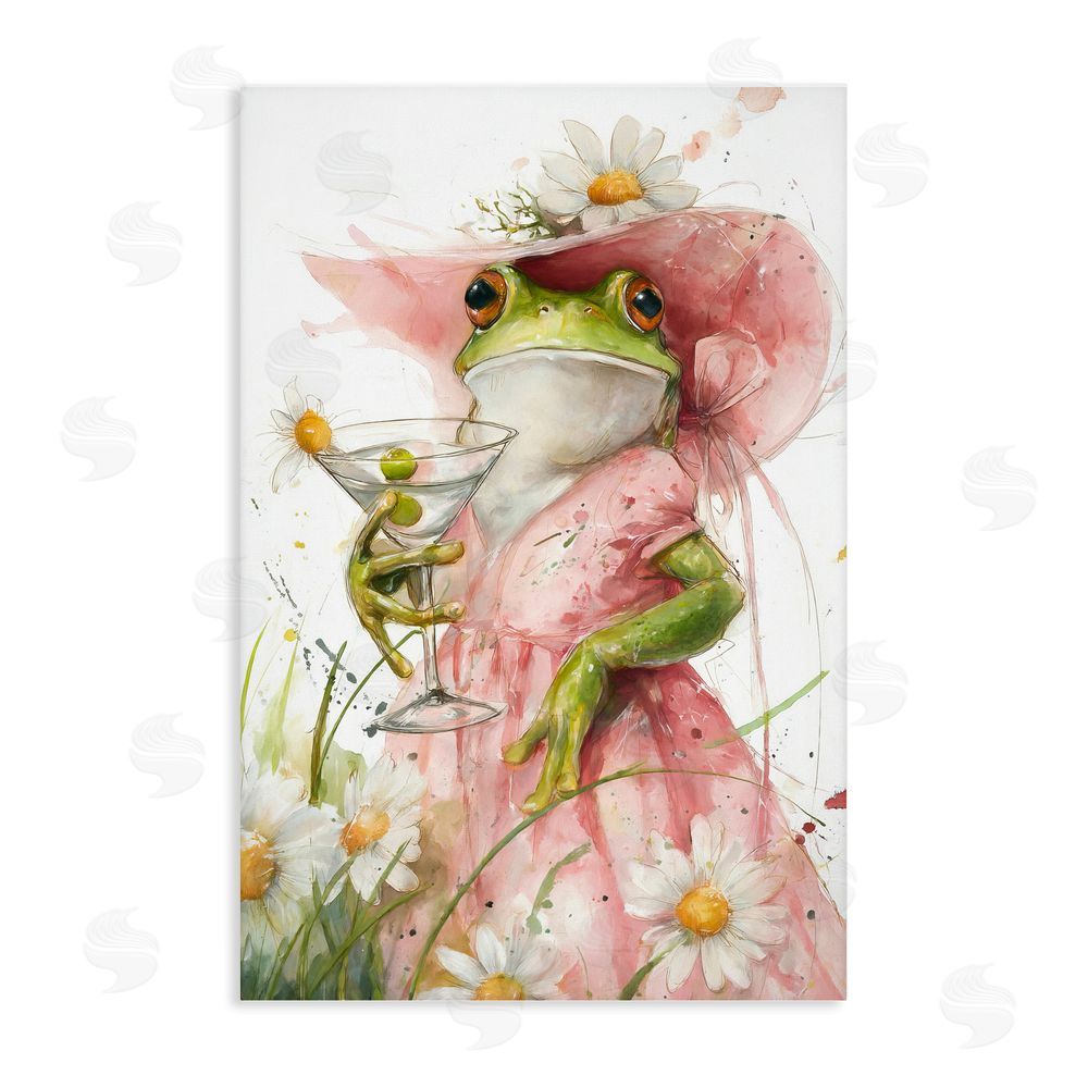 Tina LeCour Martini Hoppy Hour Stretched Canvas Wall Art