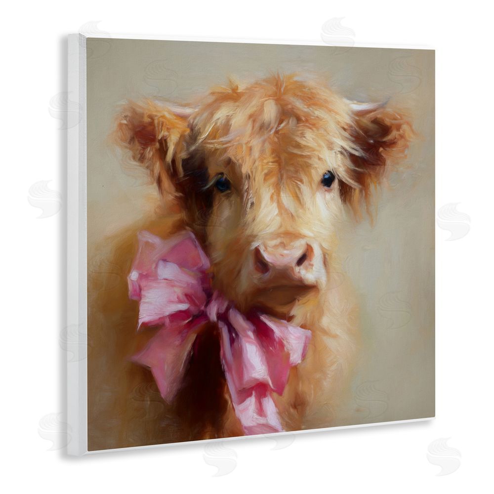 Tina LeCour Little Highland Sweetheart Wooden Wall Plaque Art Print