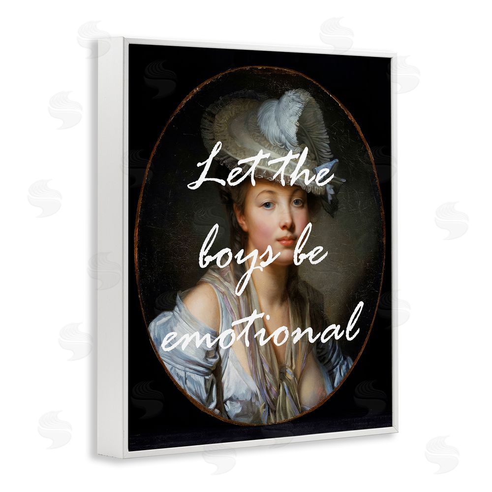 Tina LeCour Let The Boys Be Emotional White Framed Giclee Wall Art Print