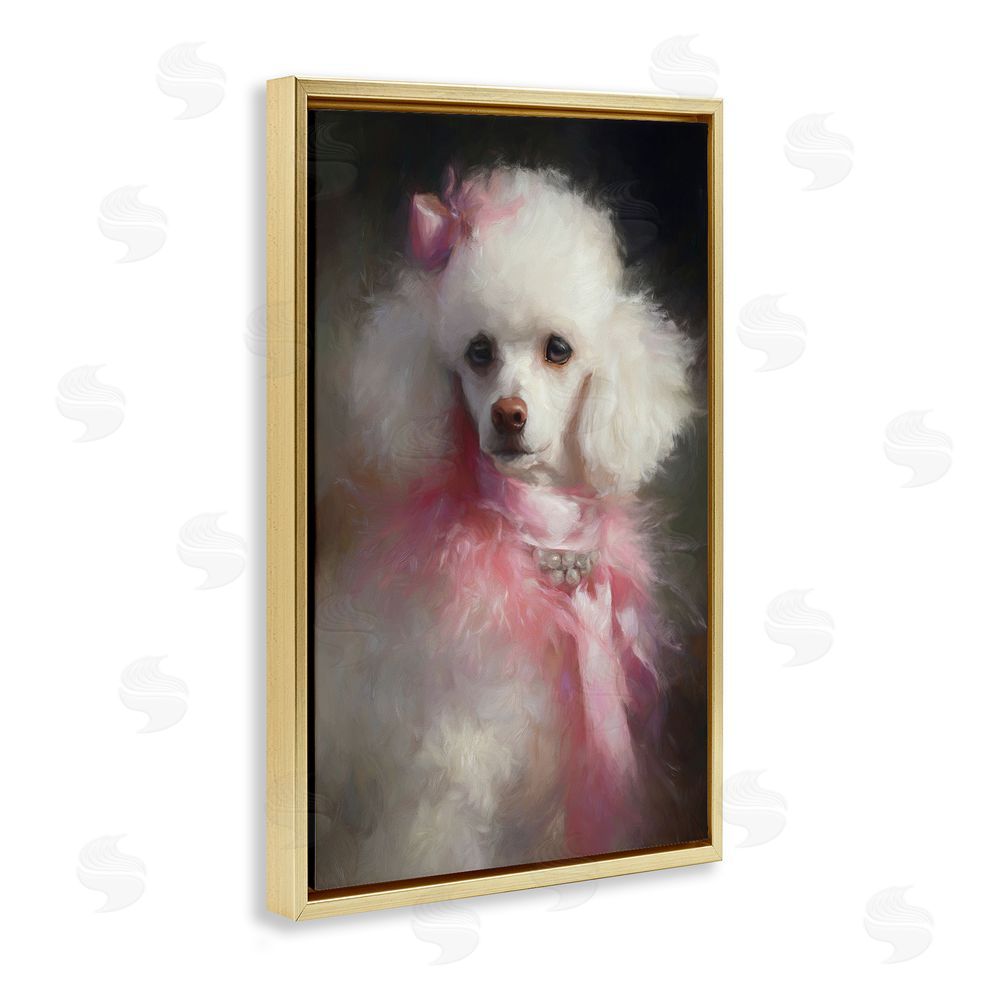 Tina LeCour Just A Girl Who Loves Pink Gold Floating Frame Canvas Wall Art
