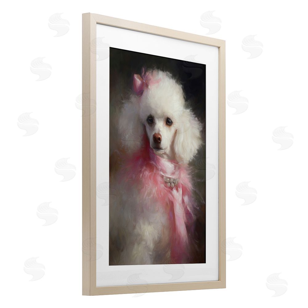 Tina LeCour Just A Girl Who Loves Pink Brown Framed Print Under Glass with Mat Wall Art