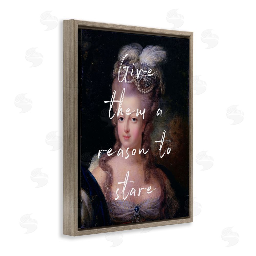 Tina LeCour Give Them A Reason To Stare Brown Floating Frame Canvas Wall Art Print