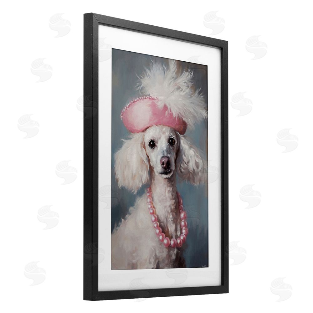 Tina LeCour Beautiful Collette Pup Black Framed Print Under Glass Wall Art