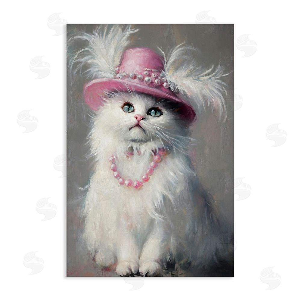 Tina LeCour Beautiful Brigitte Cat Stretched Canvas Wall Art Print