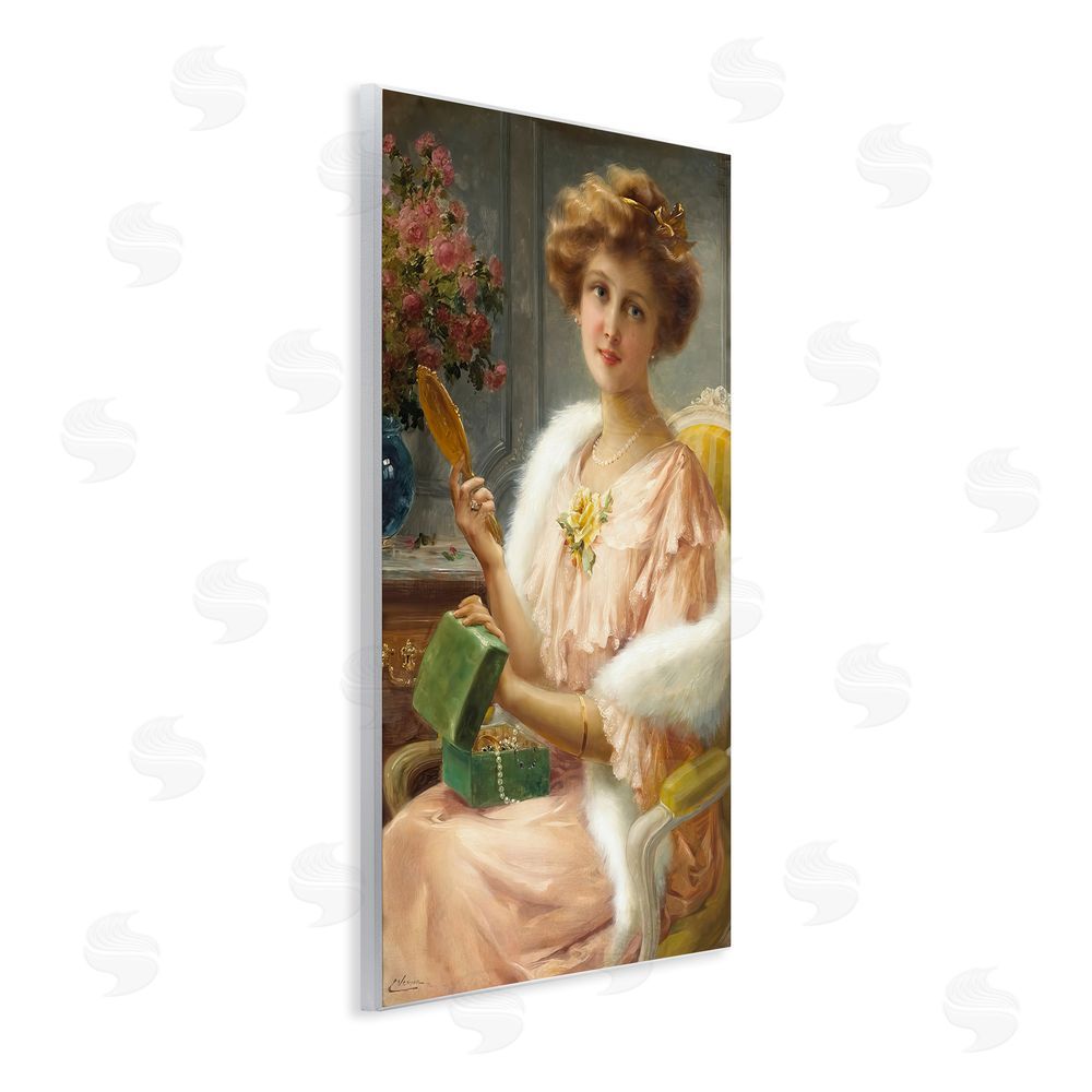 Tina LeCour Young Lady with Mirror Wall Plaque Art Print