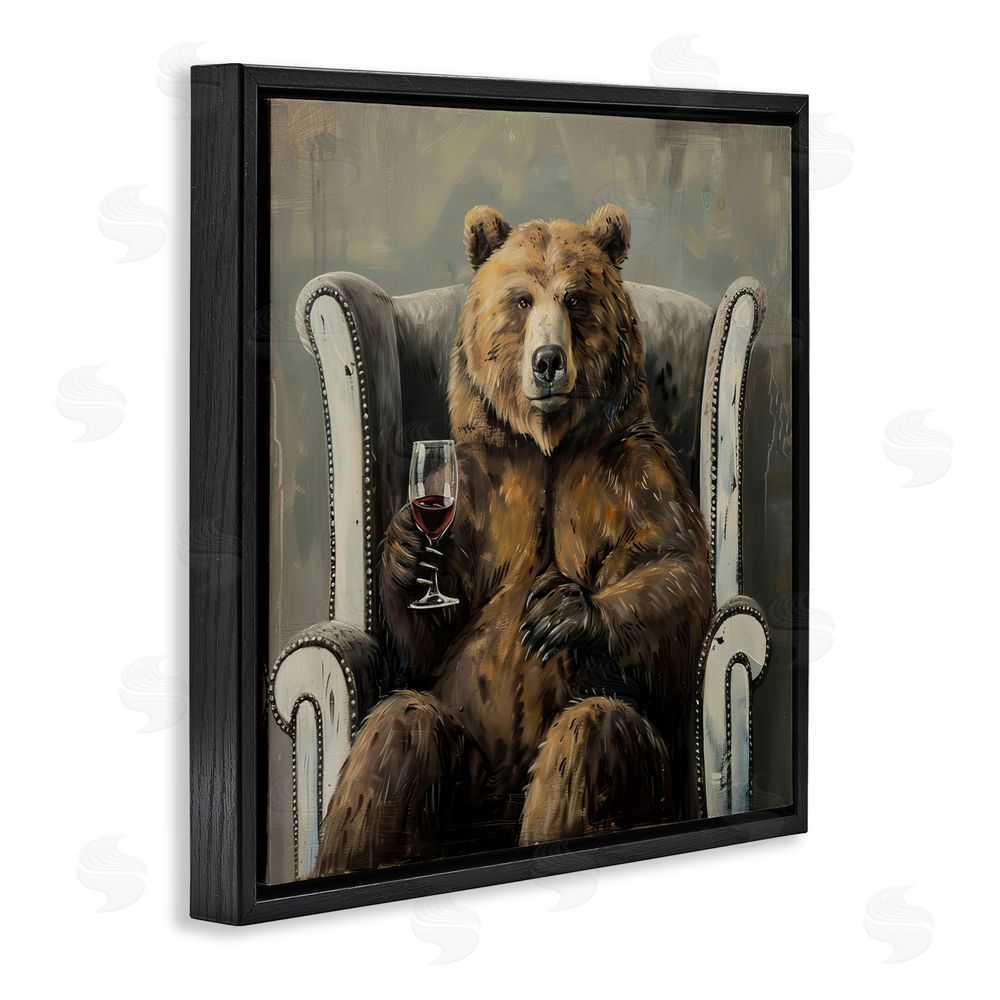 Tina LeCour It Was A Rough Day Black Floating Frame Canvas Wall Art