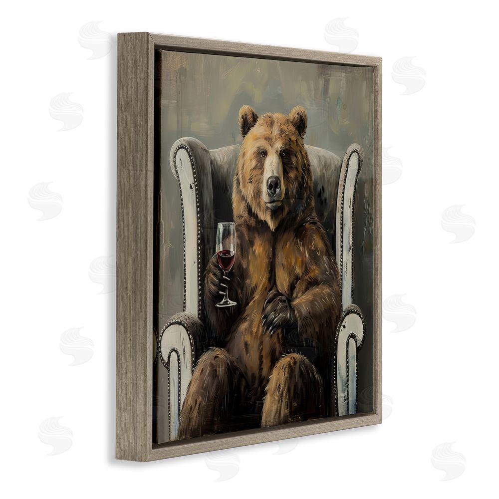 Tina LeCour It Was A Rough Day Brown Floating Frame Canvas Wall Art
