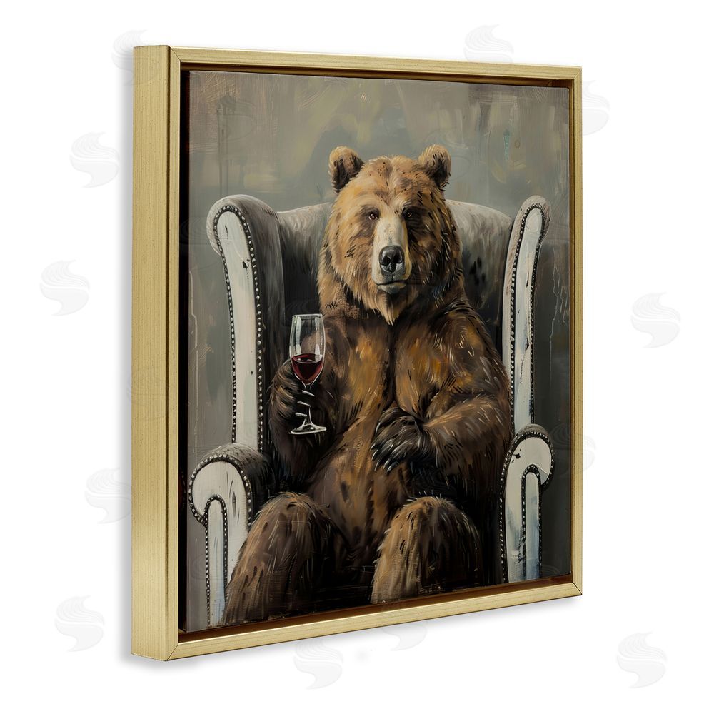 Tina LeCour It Was A Rough Day Gold Floating Frame Canvas Wall Art