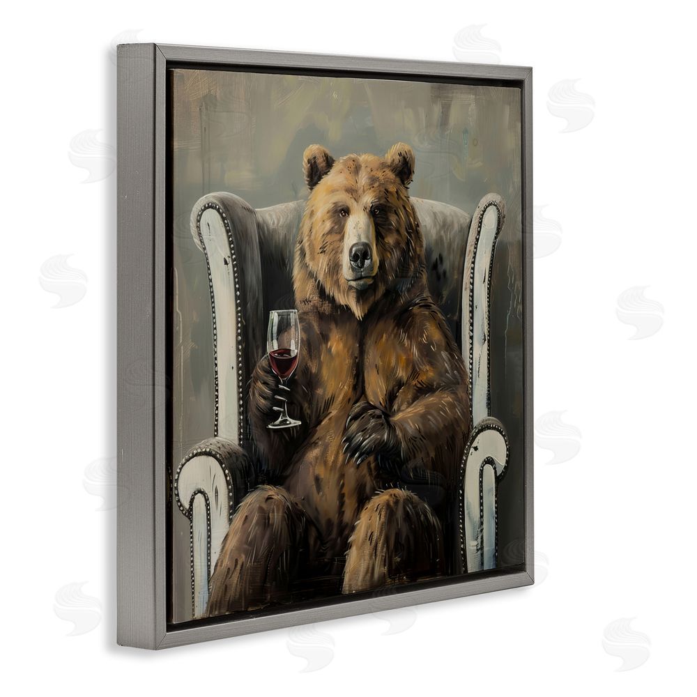 Tina LeCour It Was A Rough Day Gray Floating Frame Canvas Wall Art