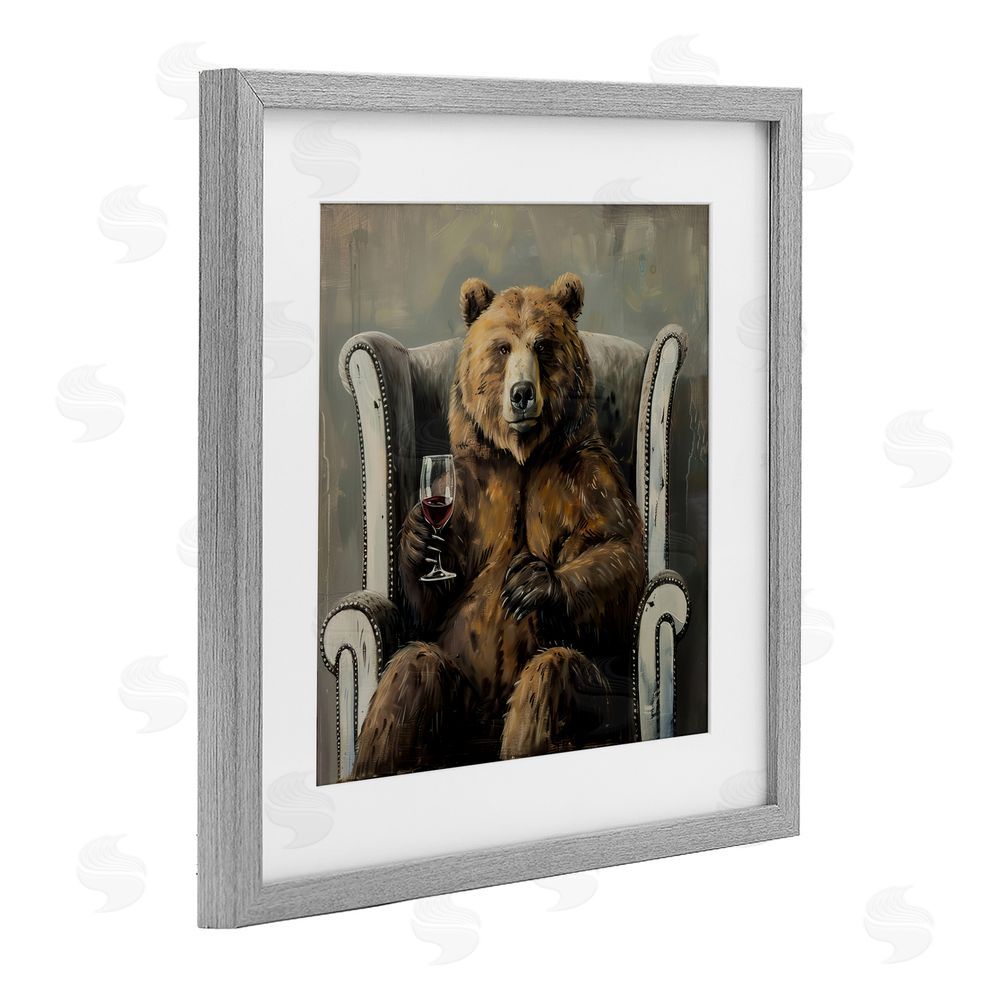 Tina LeCour It Was A Rough Day Gray Framed Print Under Glass with Mat Wall Art