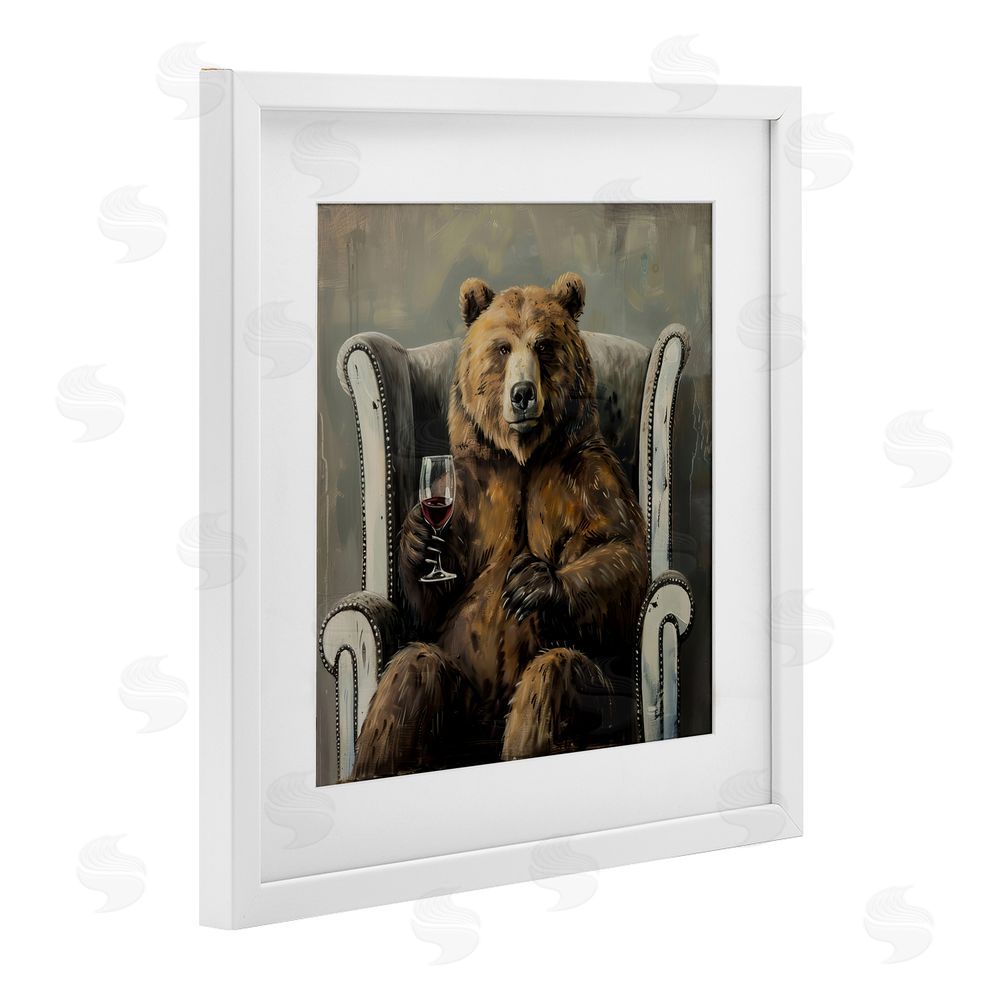 Tina LeCour It Was A Rough Day White Framed Print Under Glass with Mat Wall Art
