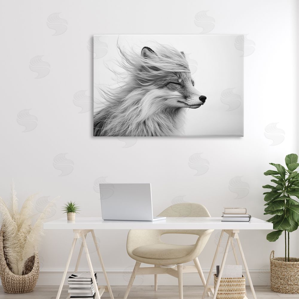 Tina LeCour Easy Breezy Fox Stretched Canvas Wall Art in Room
