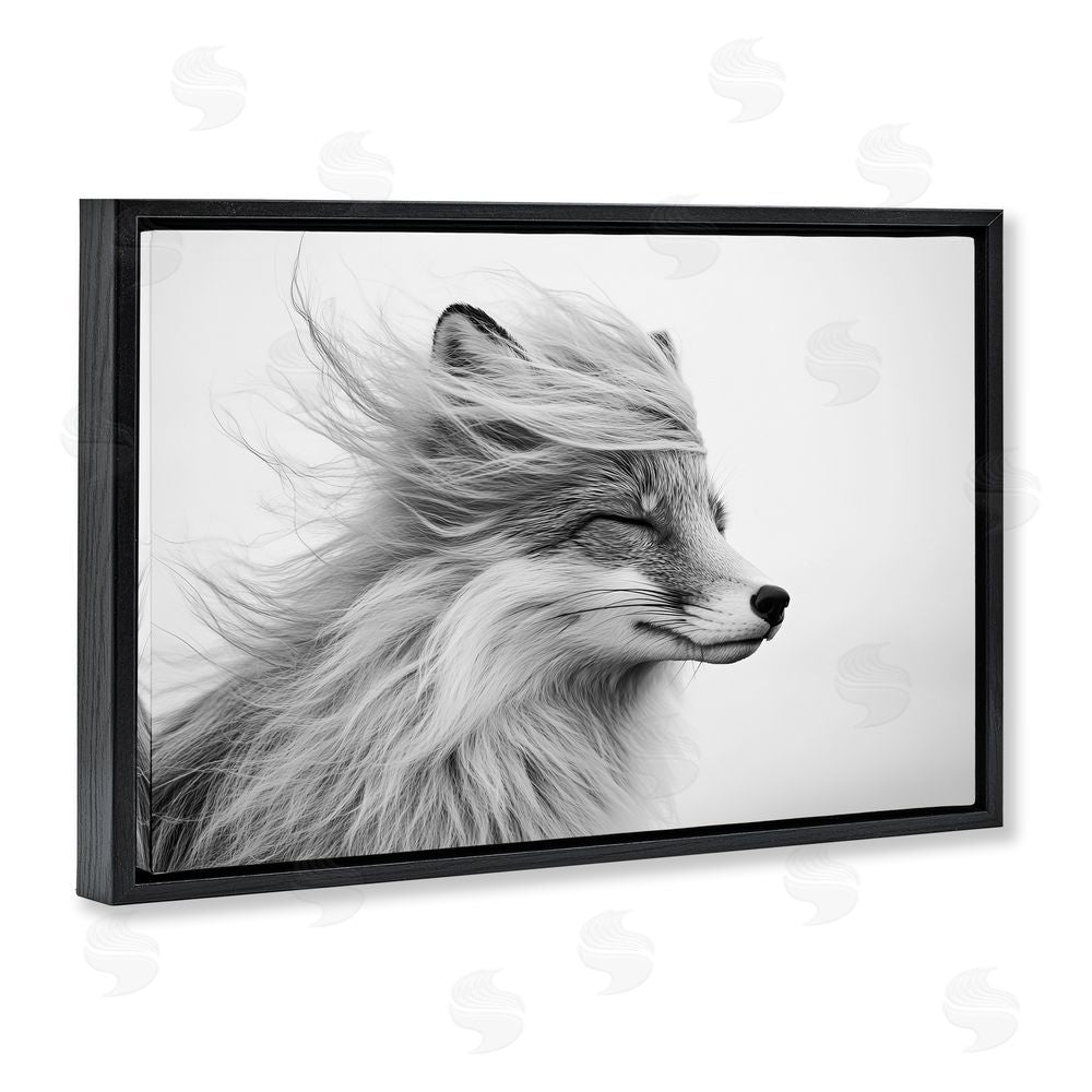 Tina LeCour Easy Breezy Fox Black Floating Frame Canvas Wall Art