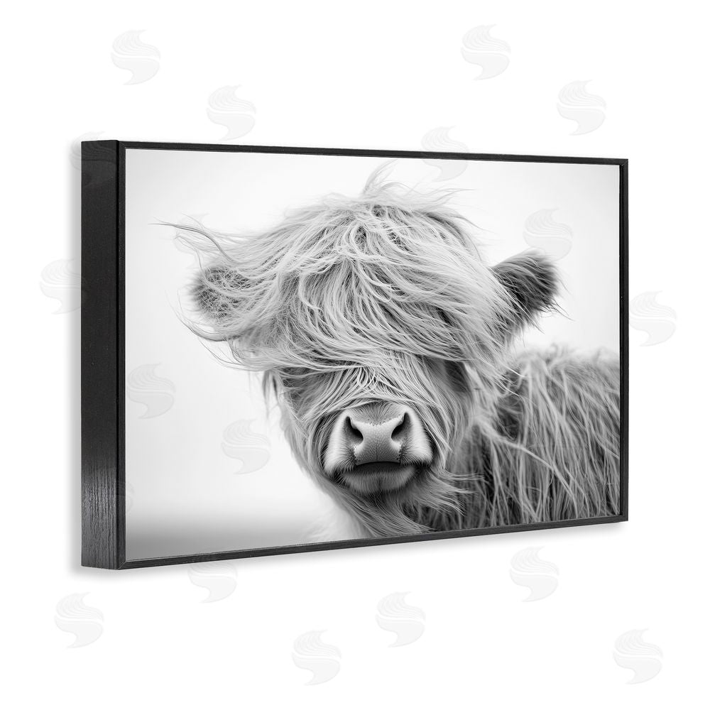 Tina LeCour Easy Breezy Cattle Blacked Framed Giclee Wall Art Print
