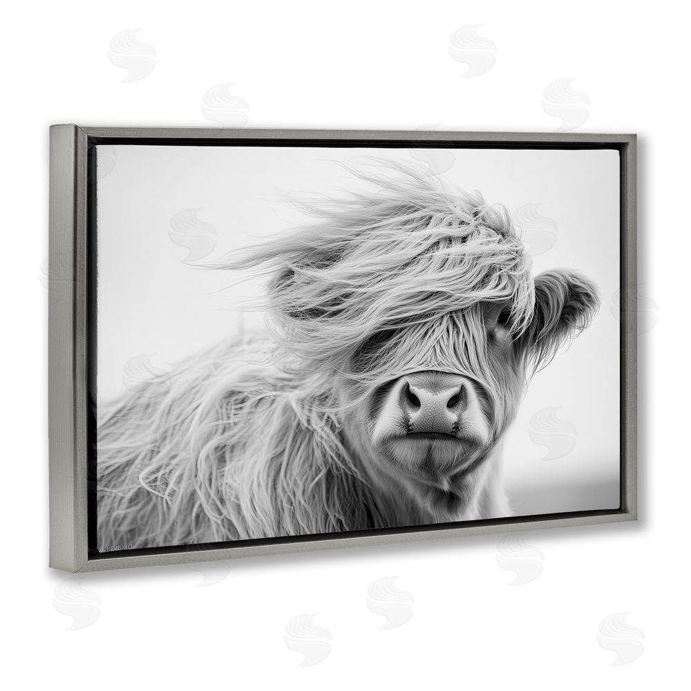 Tina LeCour Easy Breezy Highland Gray Floating Frame Canvas Wall Art