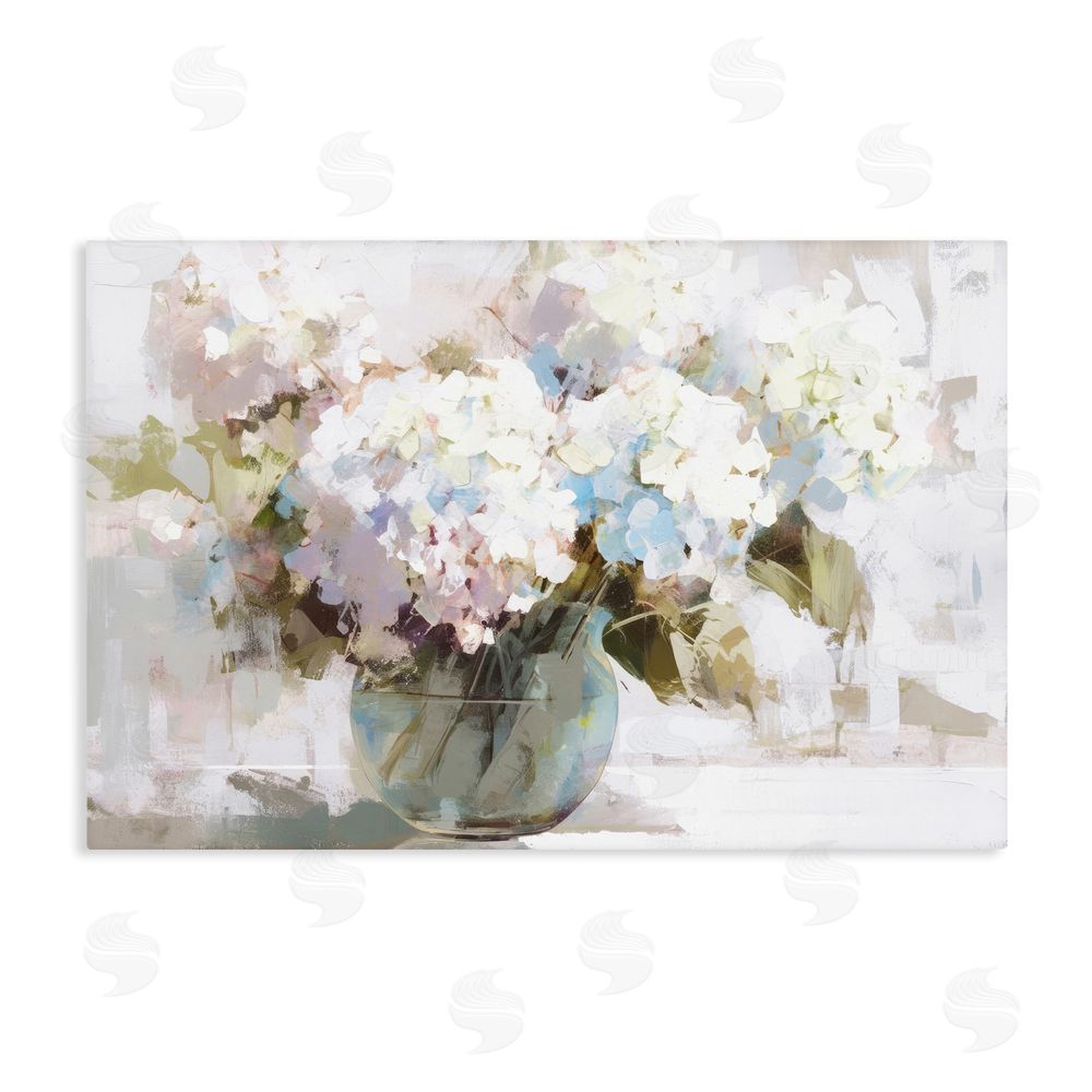 Tina LeCour Blushing Bride Garden Flowers Stretched Canvas Wall Art Print
