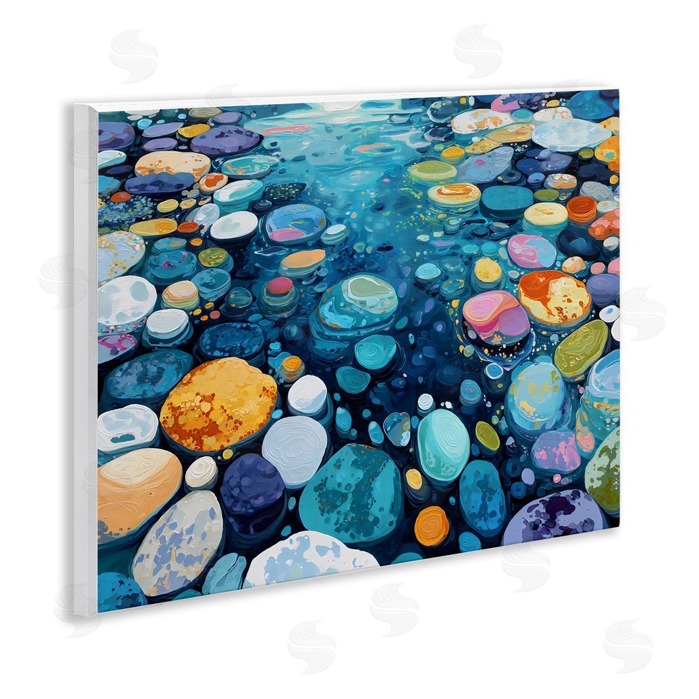 Franklyn Gregory Rainbow Rocks in River Wall Plaque Home Decor Art Print