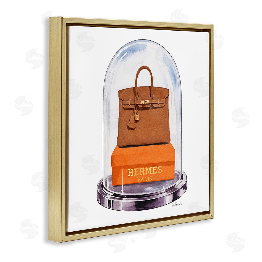 Amanda Greenwood Luxury Handbag Dome Gold Floating Frame Canvas Wall Art Print