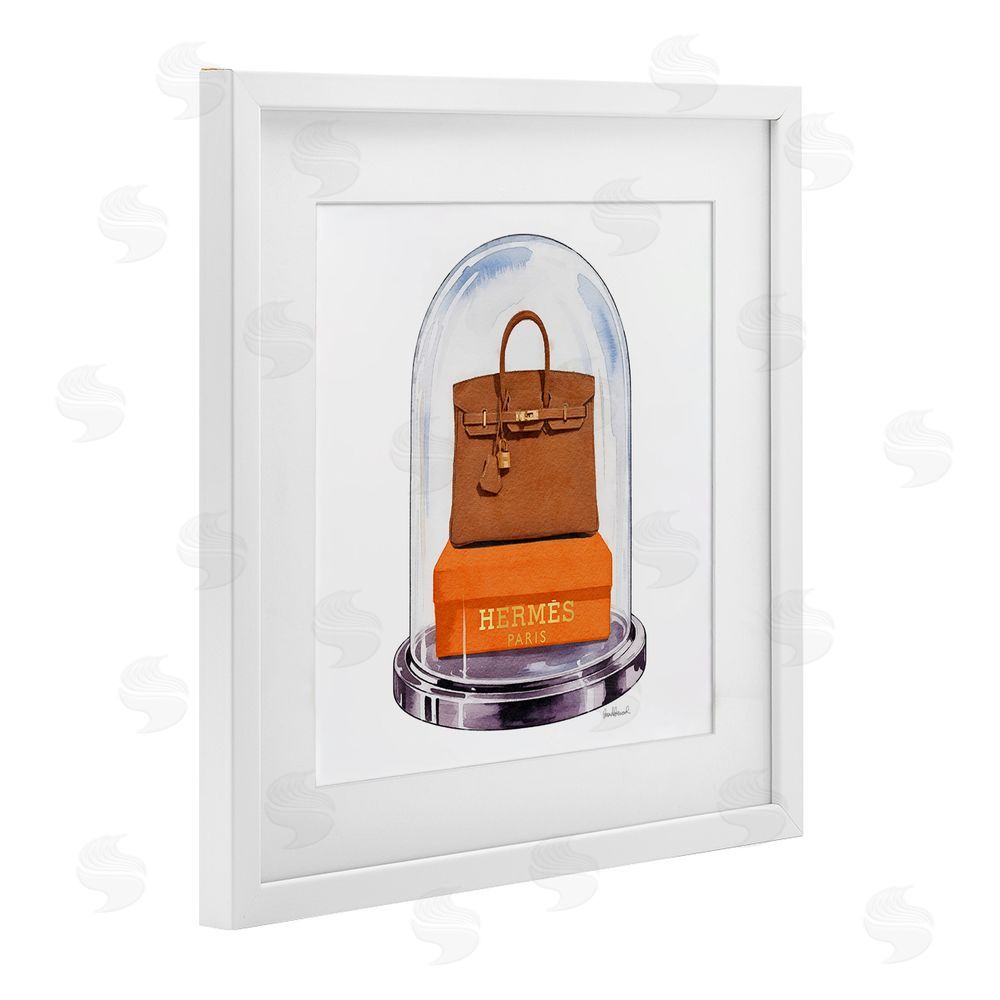 Amanda Greenwood Luxury Handbag Dome White Framed Print Under Glass Wall Art