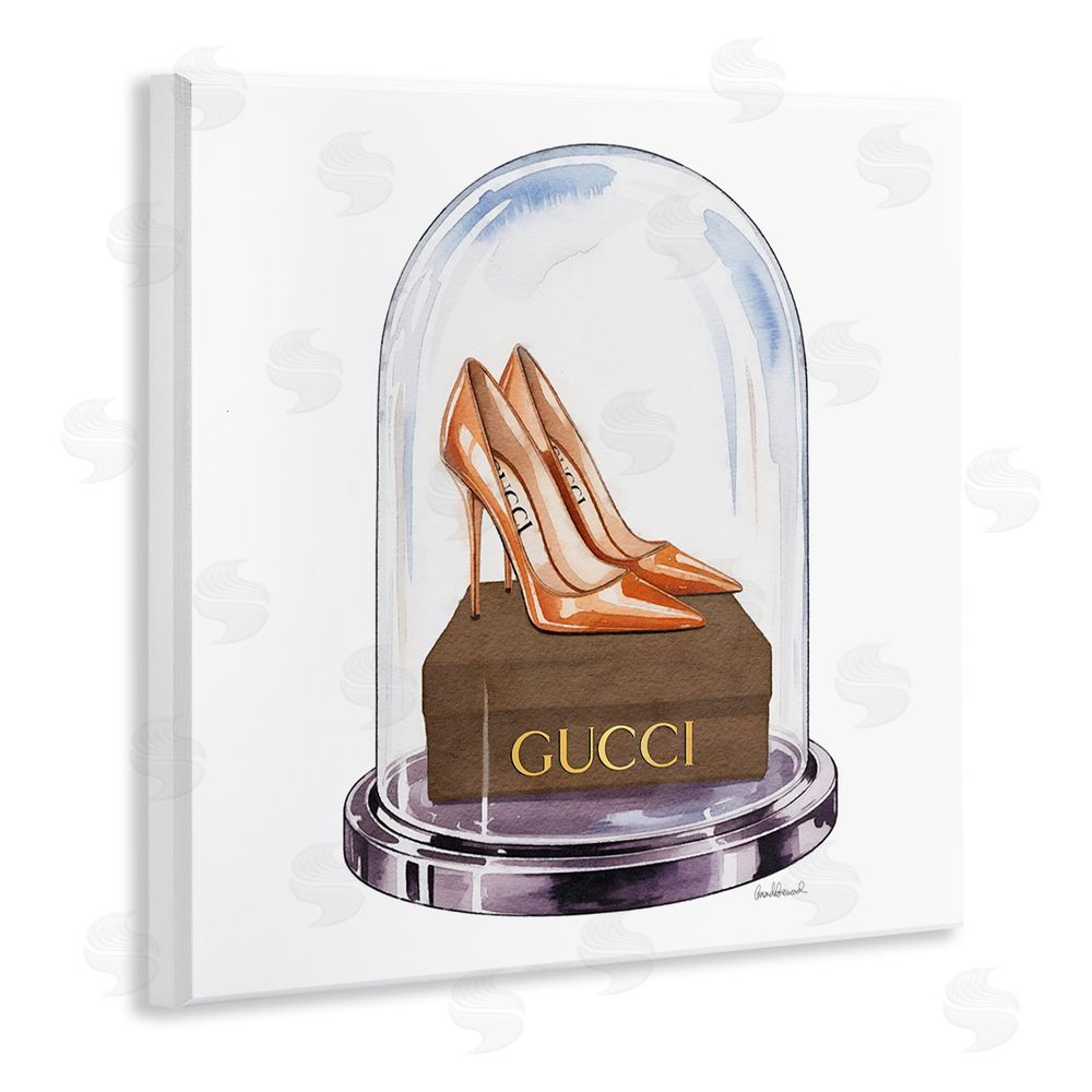 Amanda Greenwood Satin Heels in Bell Jar Wooden Wall Plaque Art Print