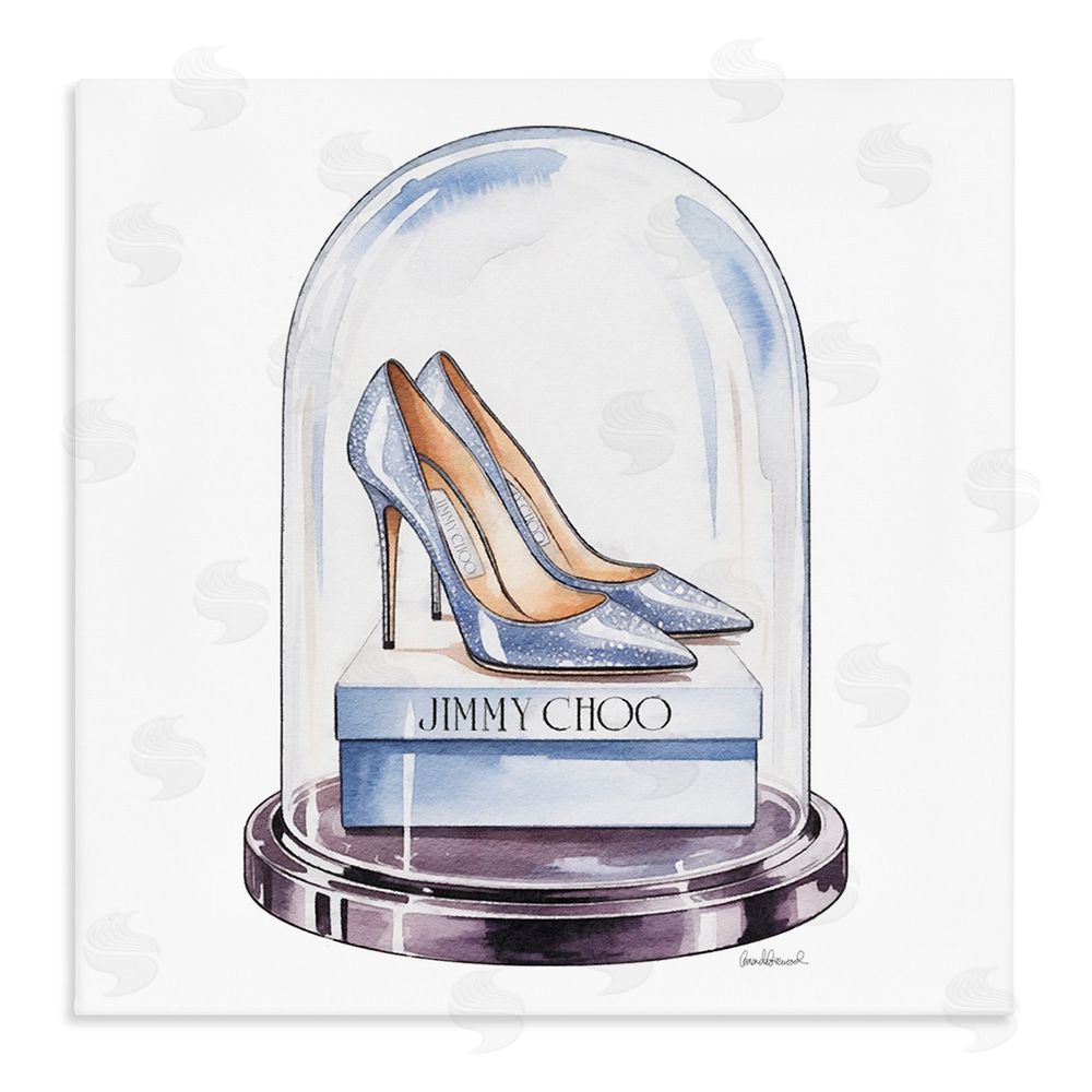 Amanda Greenwood Elegant Shoes in Bell Jar Stretched Canvas Wall Art Print