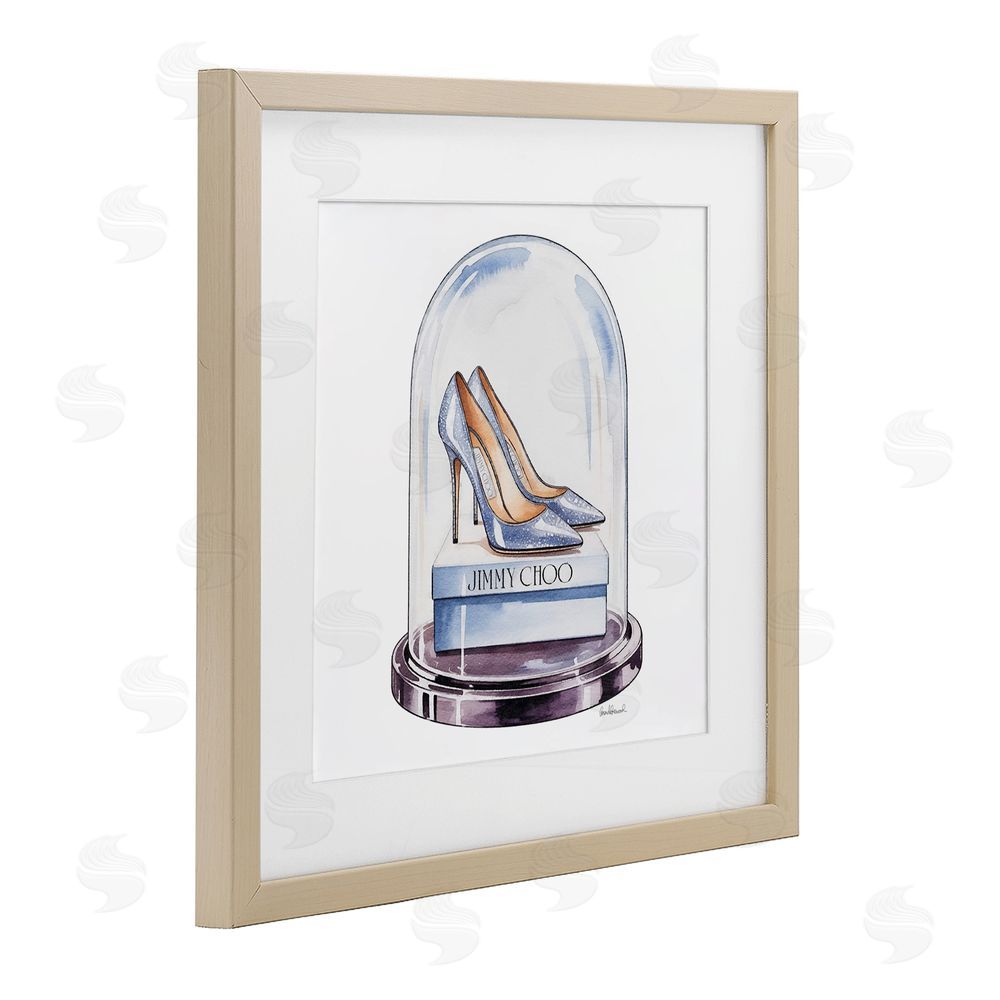 Amanda Greenwood Elegant Shoes in Bell Jar Brown Framed Print Under Glass Wall Art
