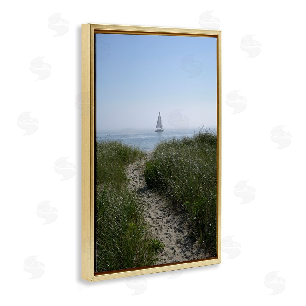 JLM Photographs Path to Morning Sail Gold Floating Frame Canvas Wall Art Print