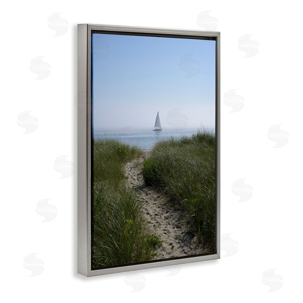 JLM Photographs Path to Morning Sail Gray Floating Frame Canvas Wall Art Print