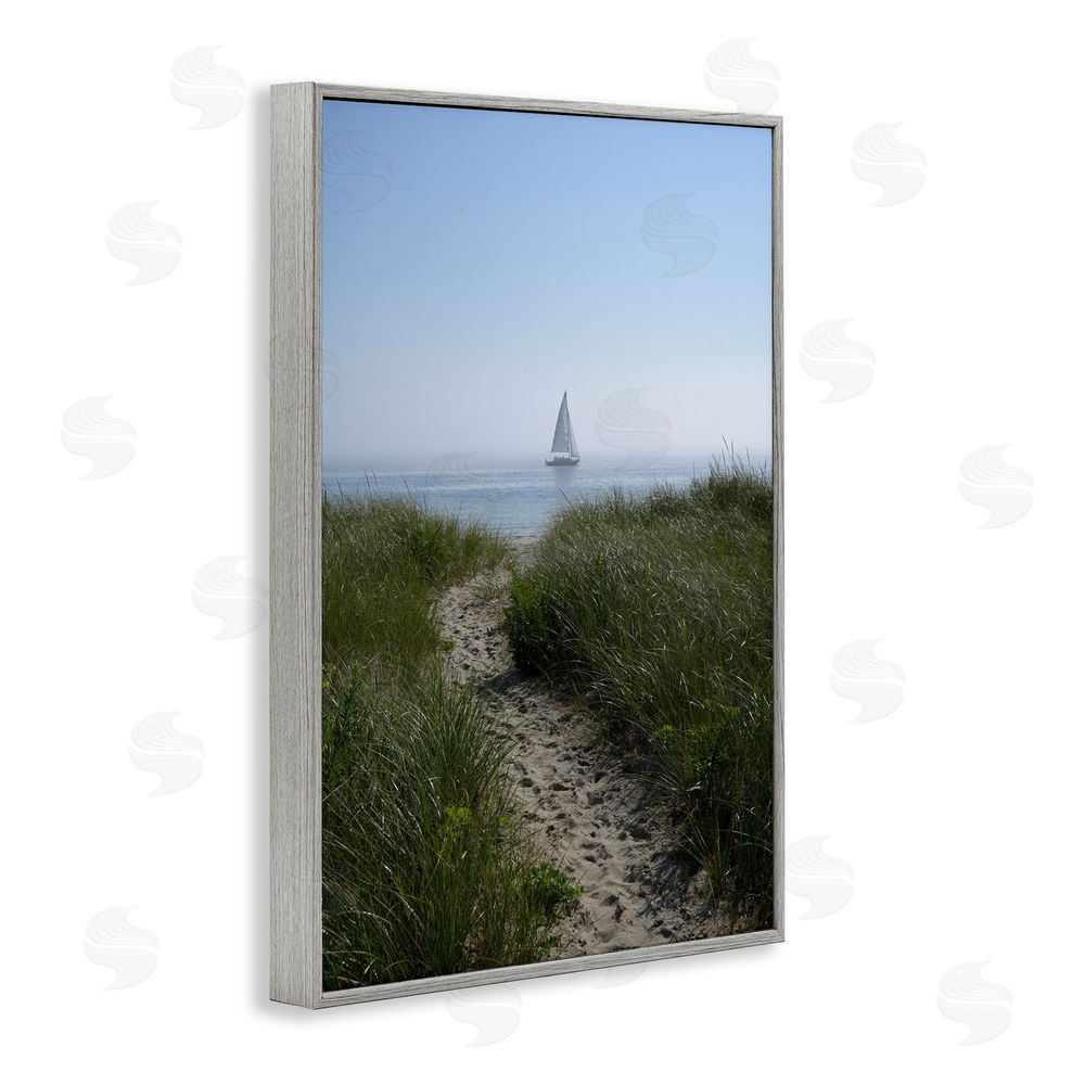 JLM Photographs Path to Morning Sail Gray Framed Giclee Wall Art Print