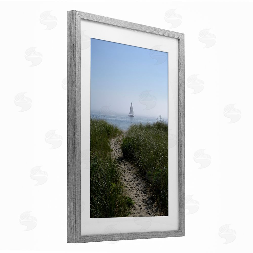 JLM Photographs Path to Morning Sail Gray Framed Print Under Glass Wall Art