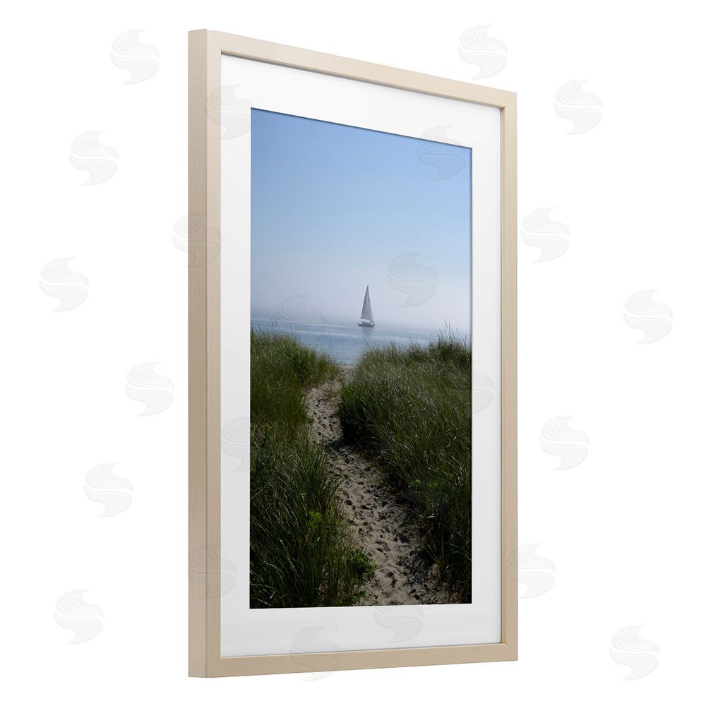 JLM Photographs Path to Morning Sail Brown Framed Print Under Glass Wall Art