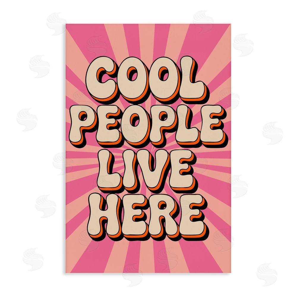 Andreas Magnusson Groovy Cool People Live Here Stretched Canvas Wall Art