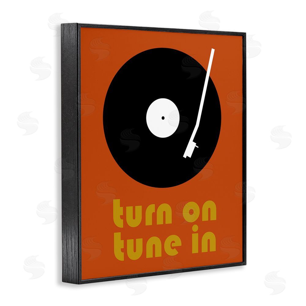 Tom Quartermaine Turn On Tune In Black Framed Giclee Wall Art Print