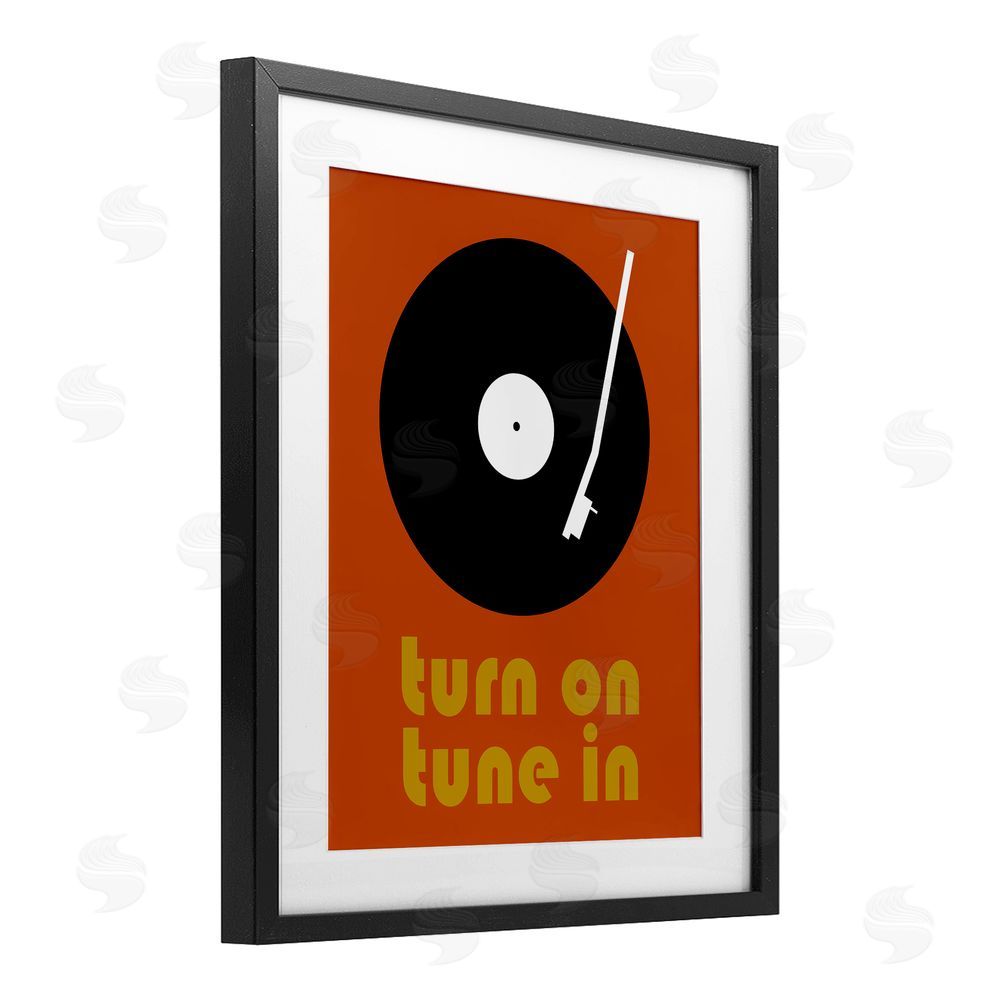 Tom Quartermaine Turn On Tune In Black Framed Print Under Glass Wall Art