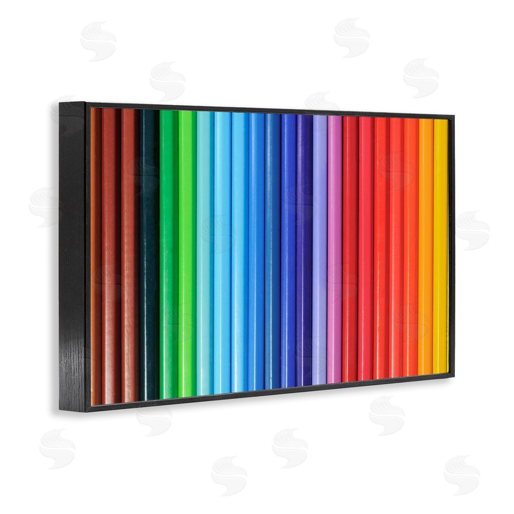 Tom Quartermaine Colored Pencil Lineup Black Framed Giclee Wall Art Print