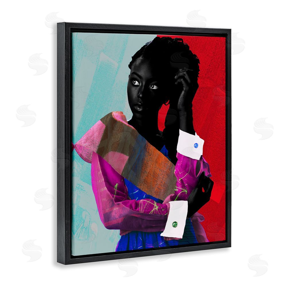 NUMA Art New York Fashion Style Black Floating Frame Canvas Wall Art Print